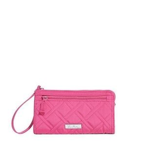 Vera Bradley Front-zip Fuchsia Wristlet